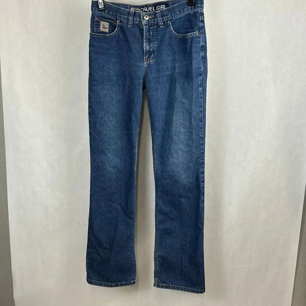 Cruel Girl Relaxed Denim Jeans Sz 9R, Waist Sz 30, 32" Inseam Western Cowgirl